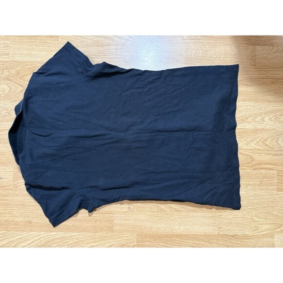 Hollister Short Sleeve Polo Shirt XL Fitted Black Front Logo Y2k Preppy Vtg P - Picture 6 of 8